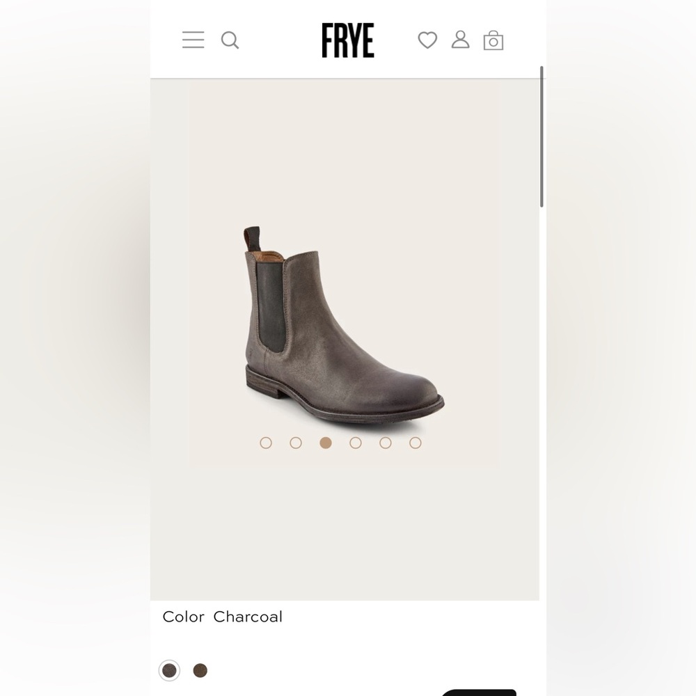 Frye Men's Charcoal Weston Chelsea Boots